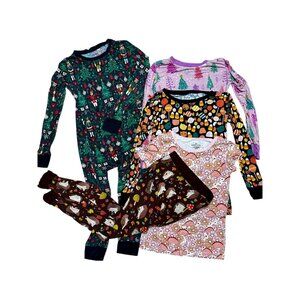Little Sleepies Milkmaid Bamboo Pajamas Bundle Girls 7/8 Halloween Christmas